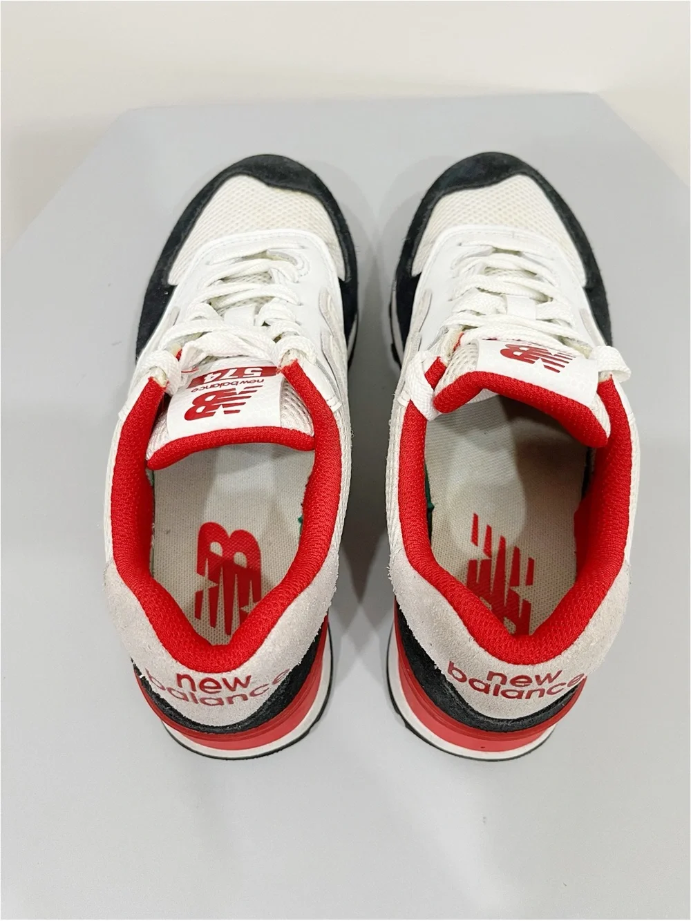 New Balance 574 ML574NSB White Black Red Sneakers Size 4.5 Men / 6.5 Women